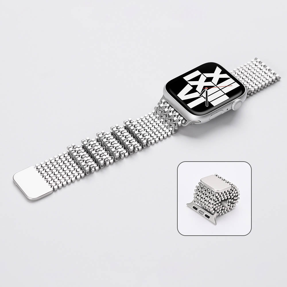 Magnetic Stainless Steel Mesh Band for Apple Watch - MoodPeach