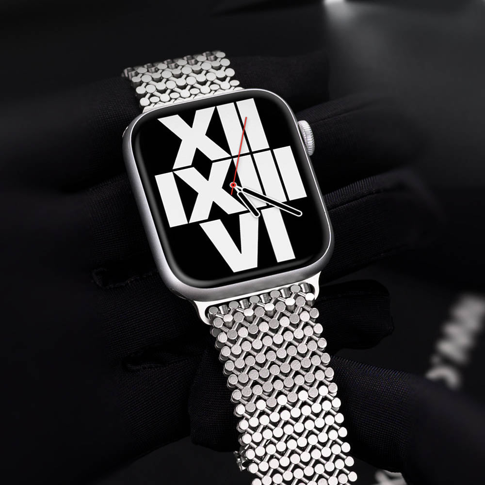 Magnetic Stainless Steel Mesh Band for Apple Watch - MoodPeach