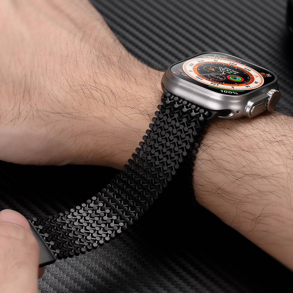 Magnetic Stainless Steel Mesh Band for Apple Watch - MoodPeach