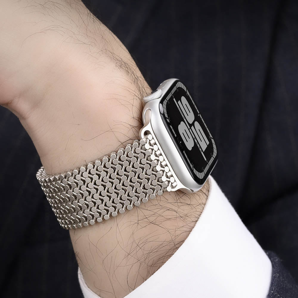 Magnetic Stainless Steel Mesh Band for Apple Watch - MoodPeach