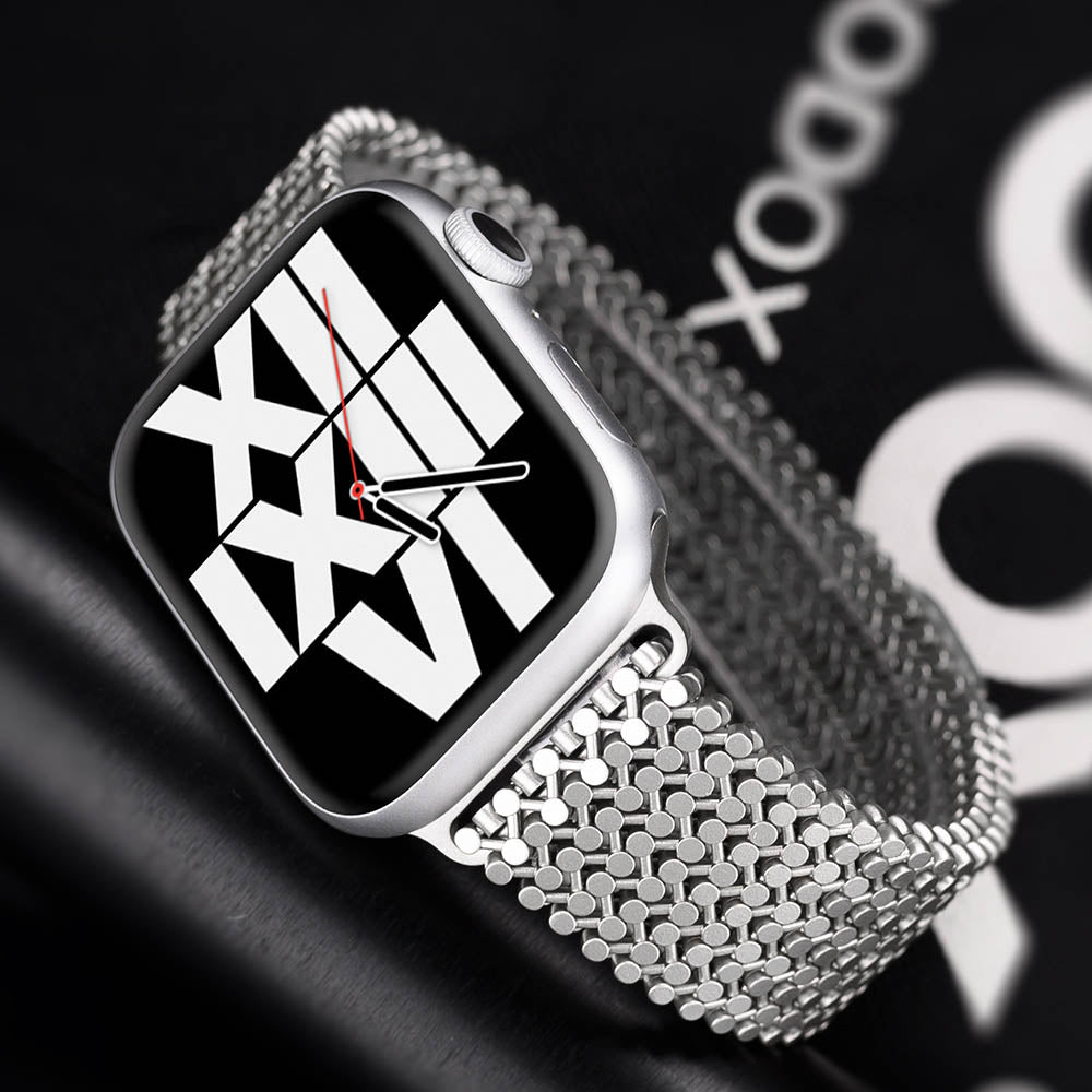 Magnetic Stainless Steel Mesh Band for Apple Watch - MoodPeach
