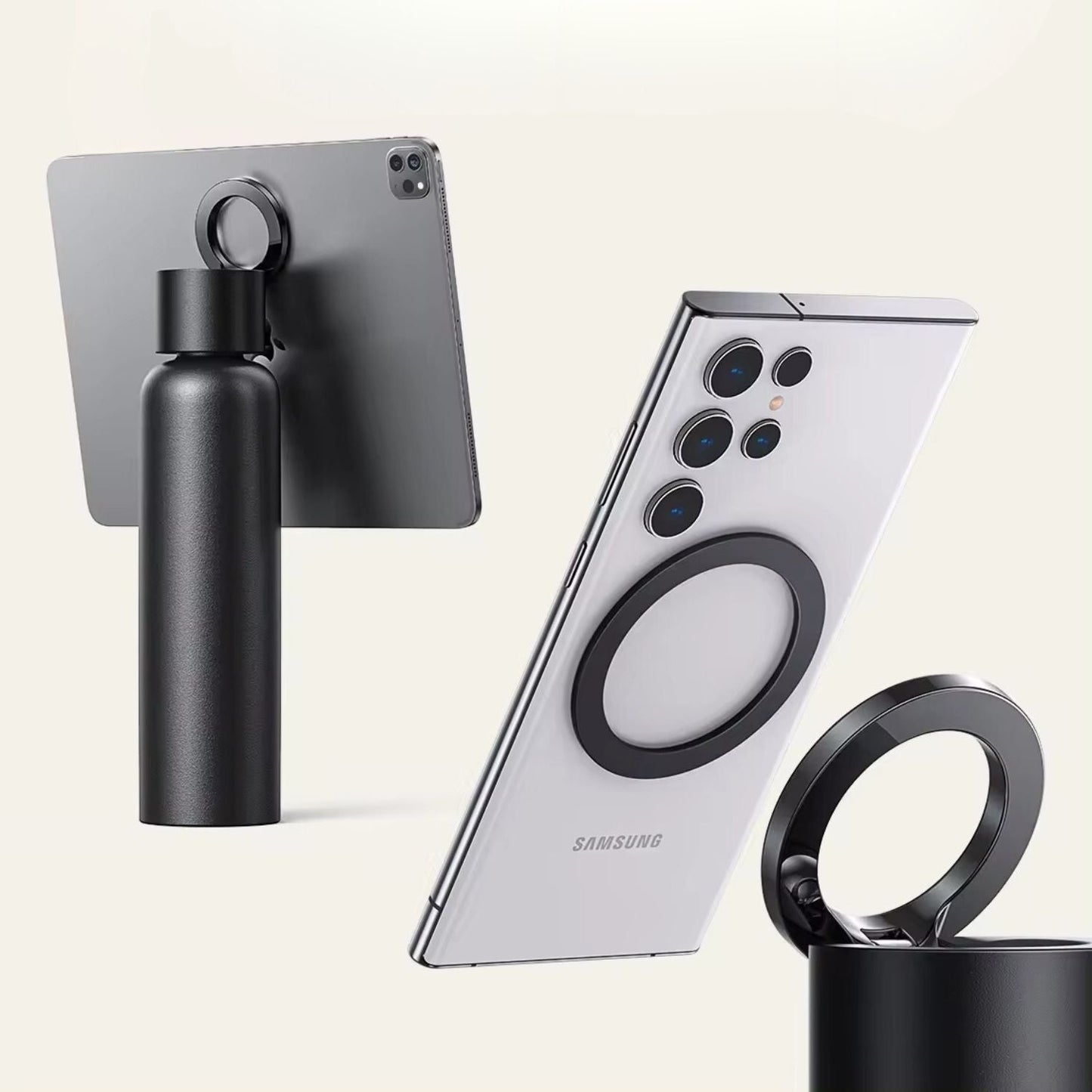 Magnetic Water Bottle & Phone Holder - MoodPeach