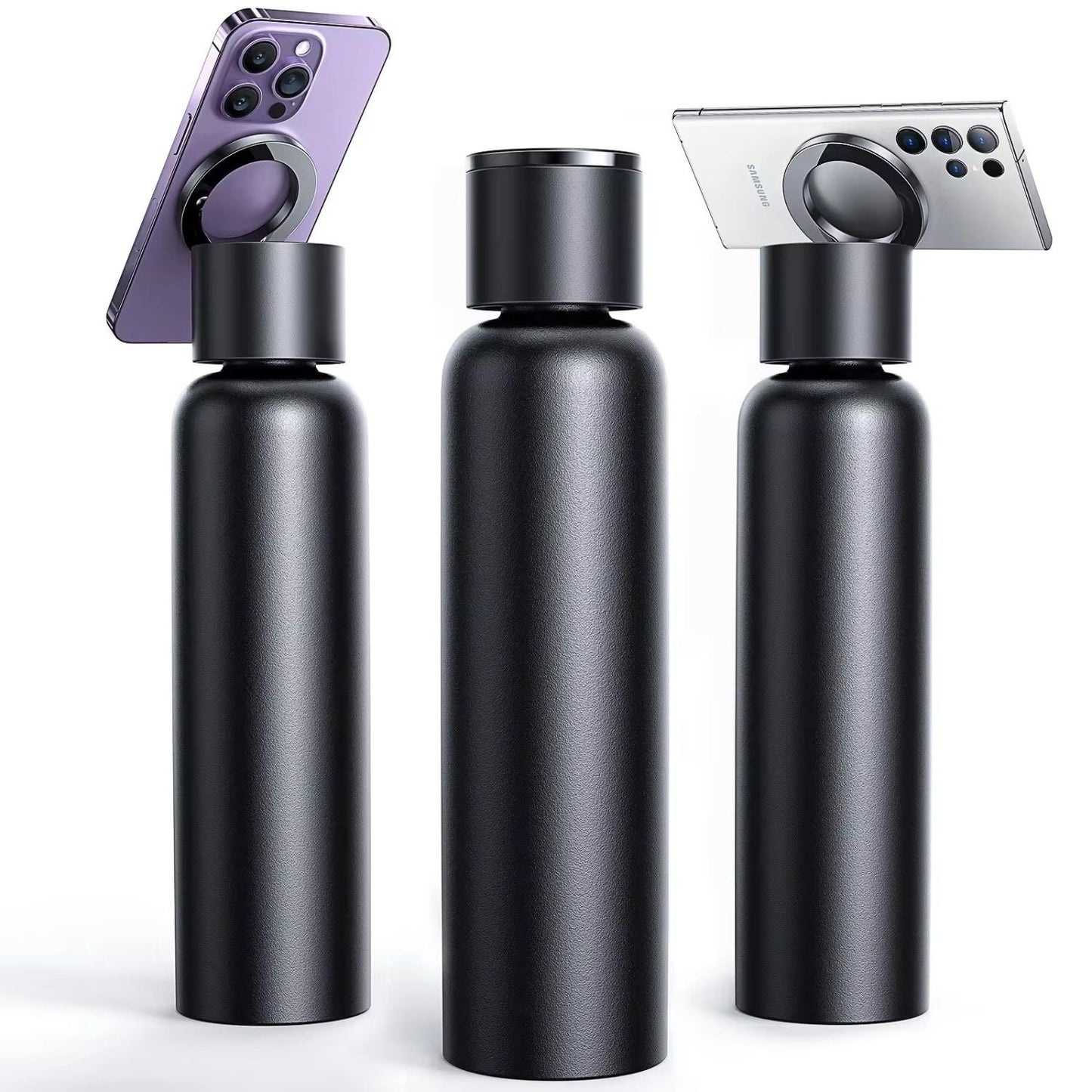 Magnetic Water Bottle & Phone Holder - MoodPeach