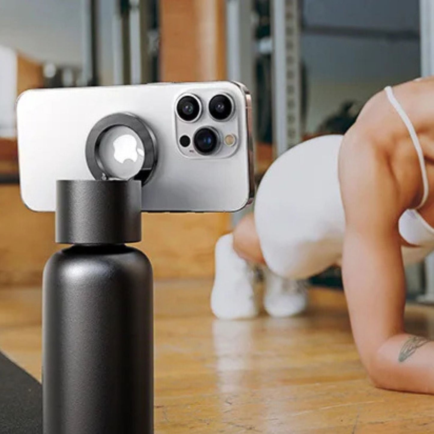 Magnetic Water Bottle & Phone Holder - MoodPeach