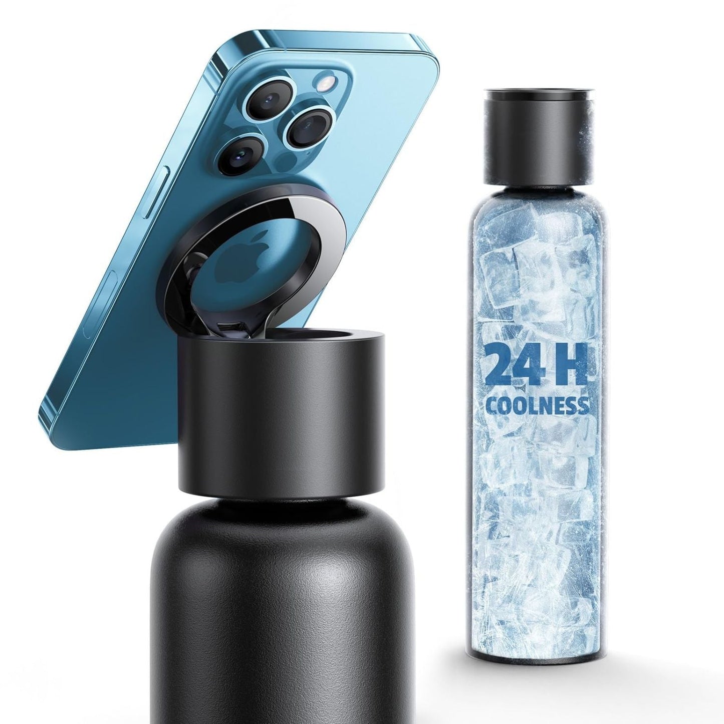 Magnetic Water Bottle & Phone Holder - MoodPeach