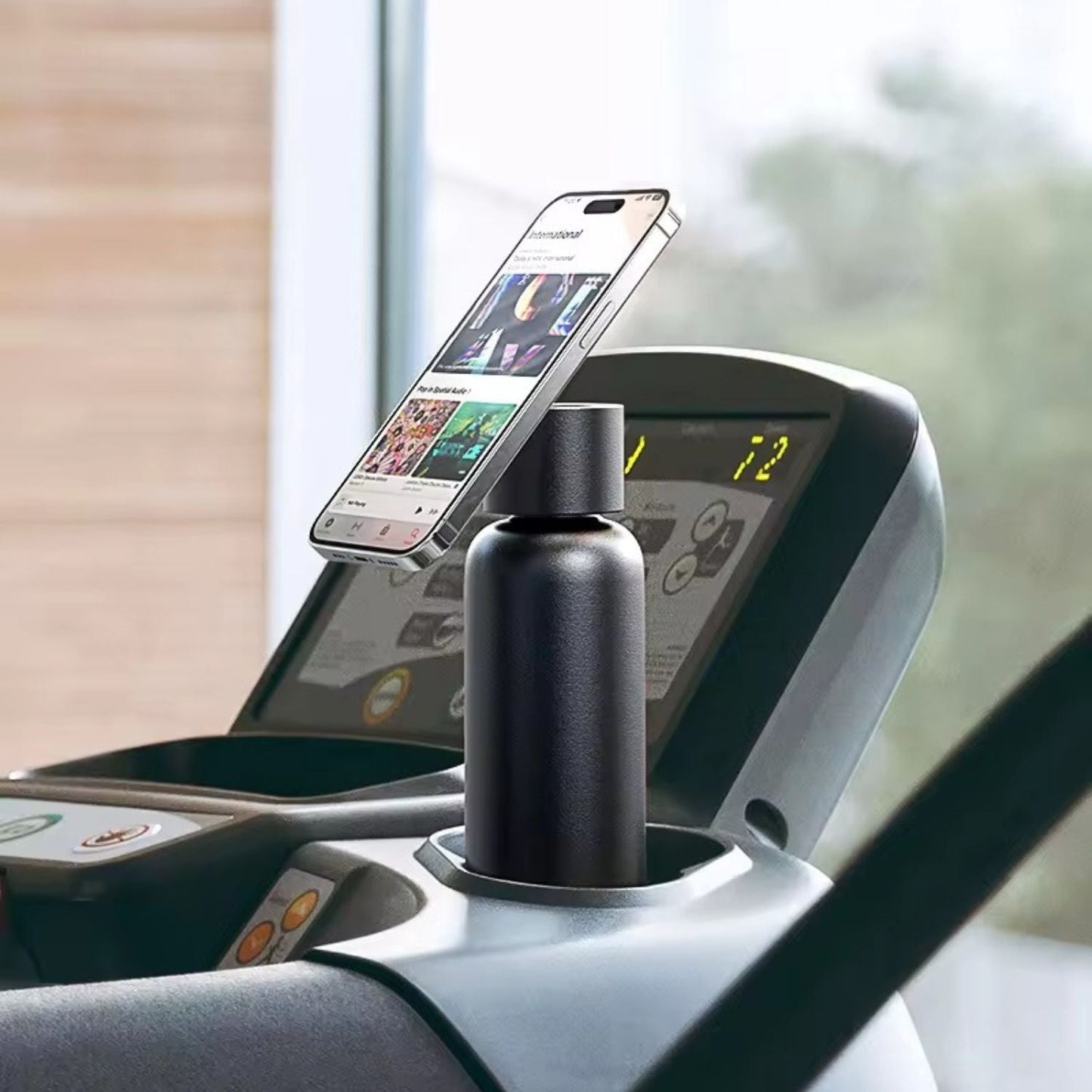 Magnetic Water Bottle & Phone Holder - MoodPeach