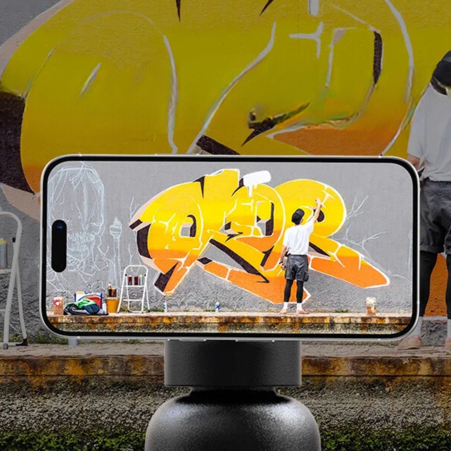 Magnetic Water Bottle & Phone Holder - MoodPeach