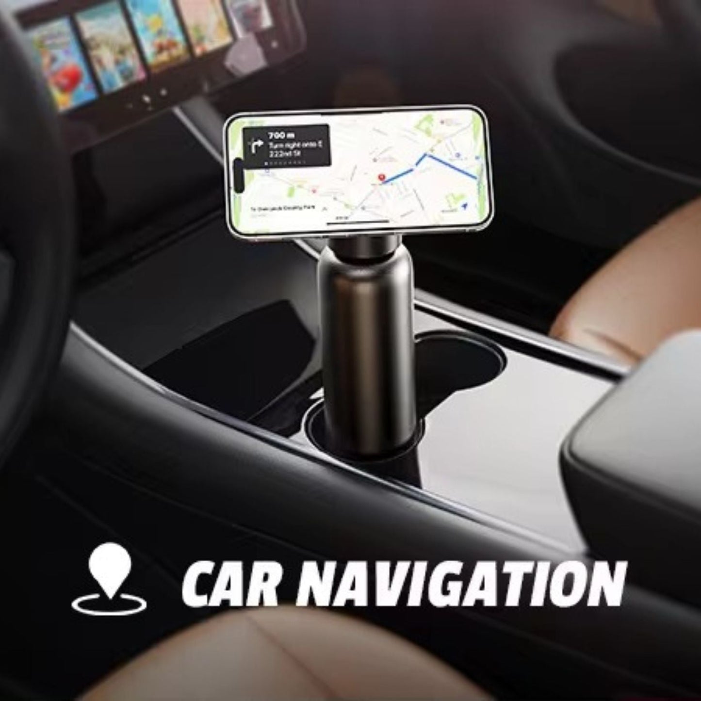 Magnetic Water Bottle & Phone Holder - MoodPeach