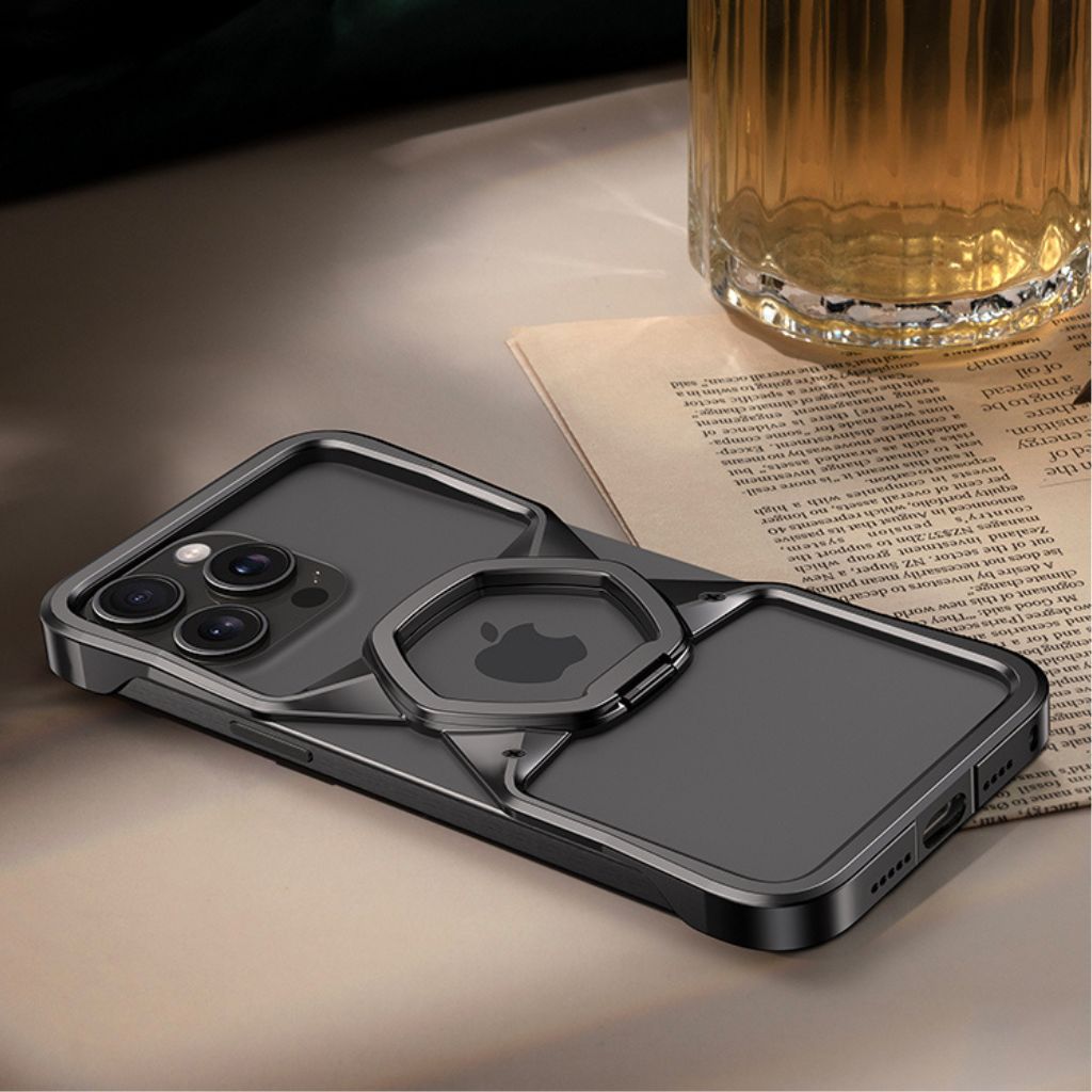 Minimal Magnetic Hexagon Case for iPhone - MoodPeach