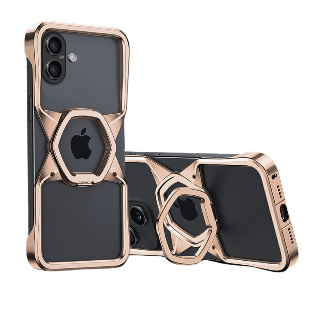 Minimal Magnetic Hexagon Case for iPhone - MoodPeach