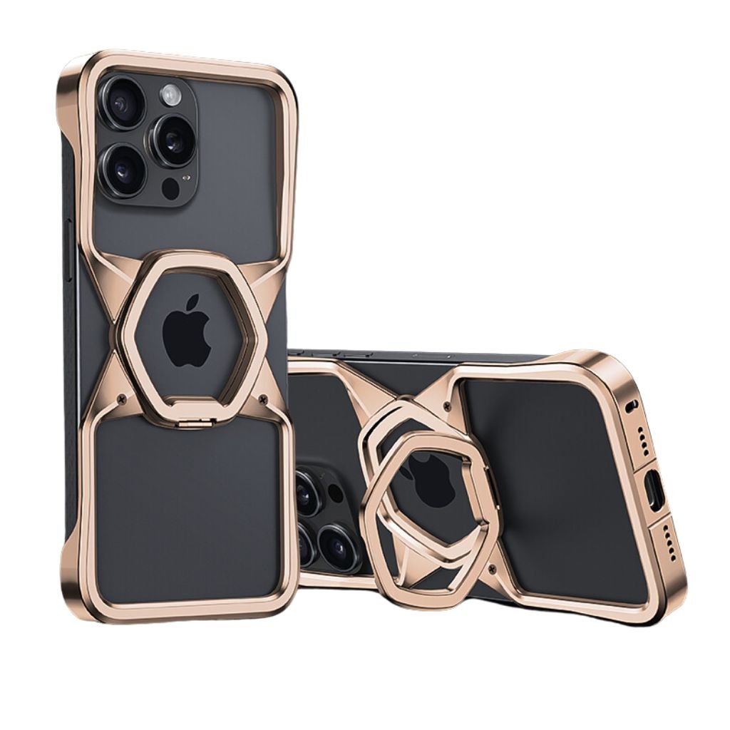 Minimal Magnetic Hexagon Case for iPhone - MoodPeach