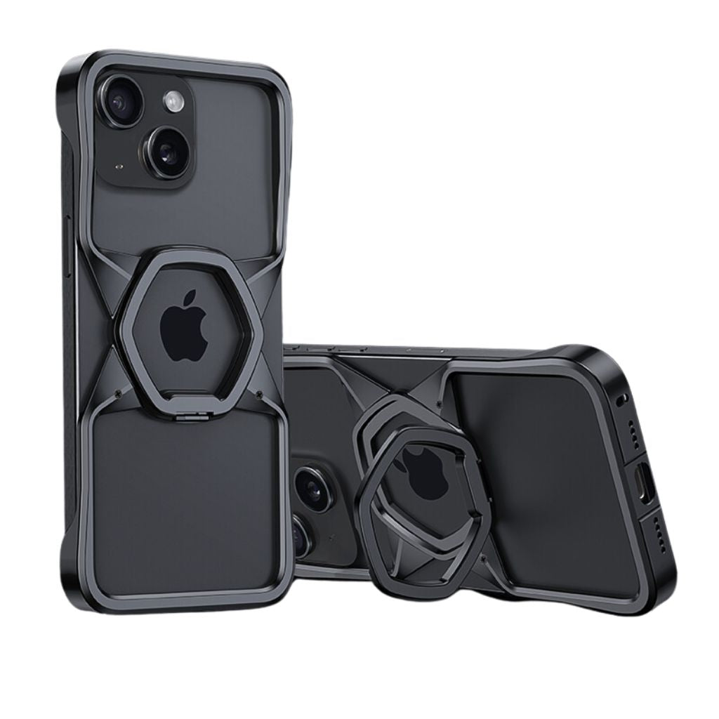 Minimal Magnetic Hexagon Case for iPhone - MoodPeach