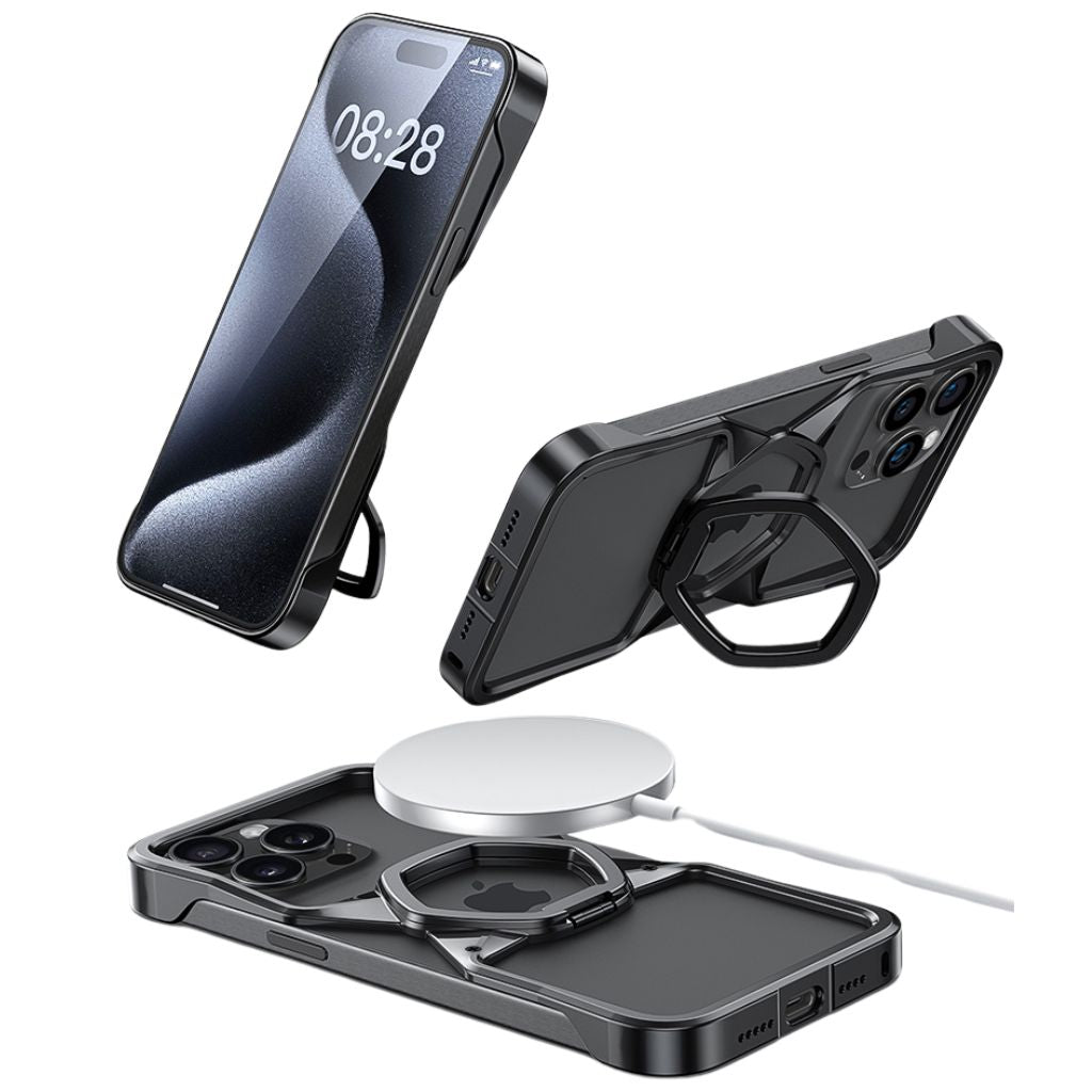 Minimal Magnetic Hexagon Case for iPhone - MoodPeach