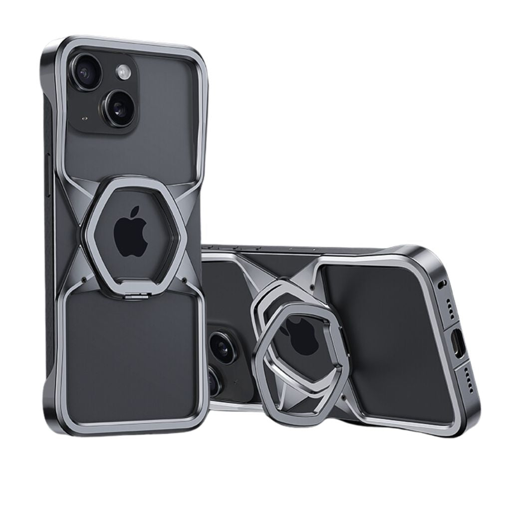 Minimal Magnetic Hexagon Case for iPhone - MoodPeach