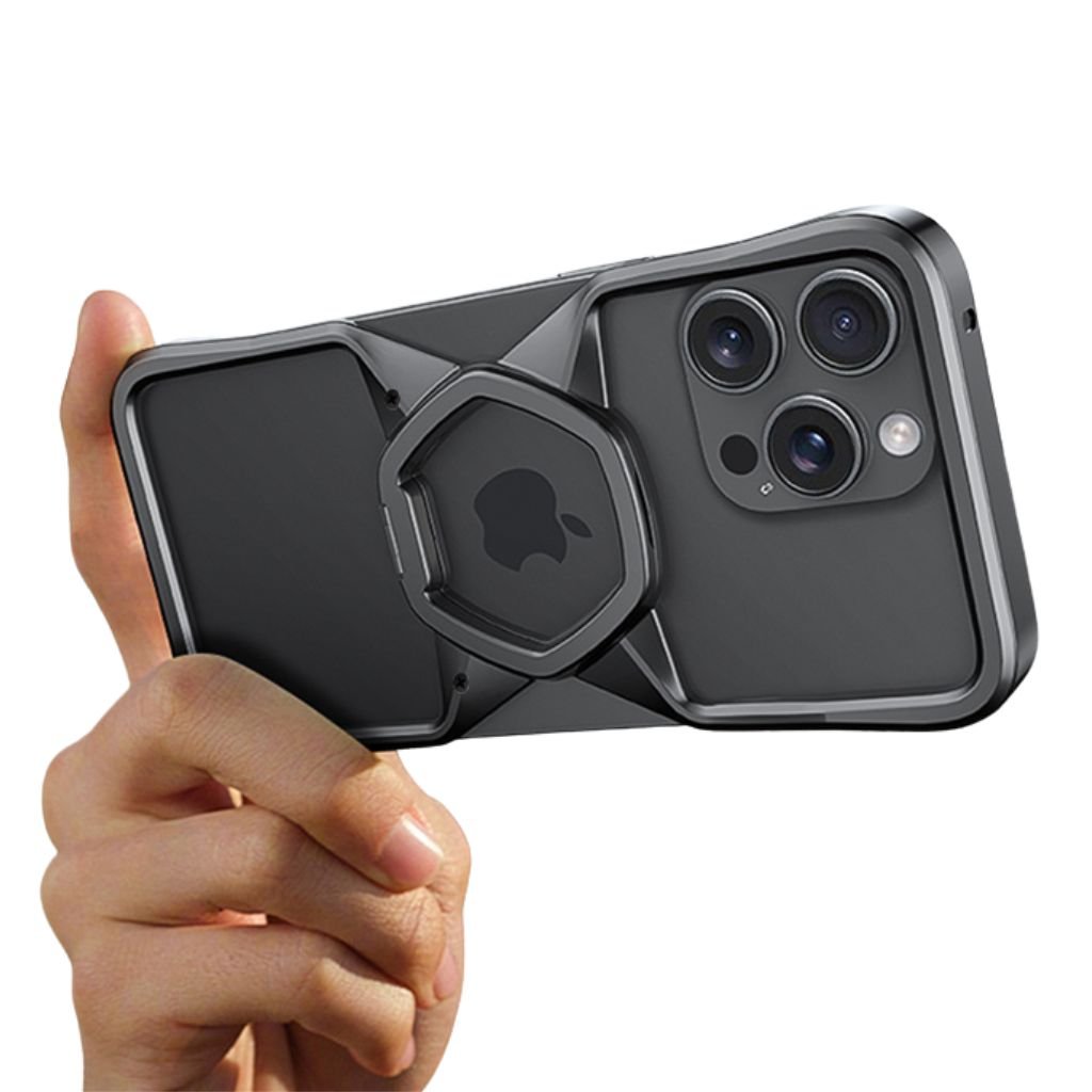 Minimal Magnetic Hexagon Case for iPhone - MoodPeach
