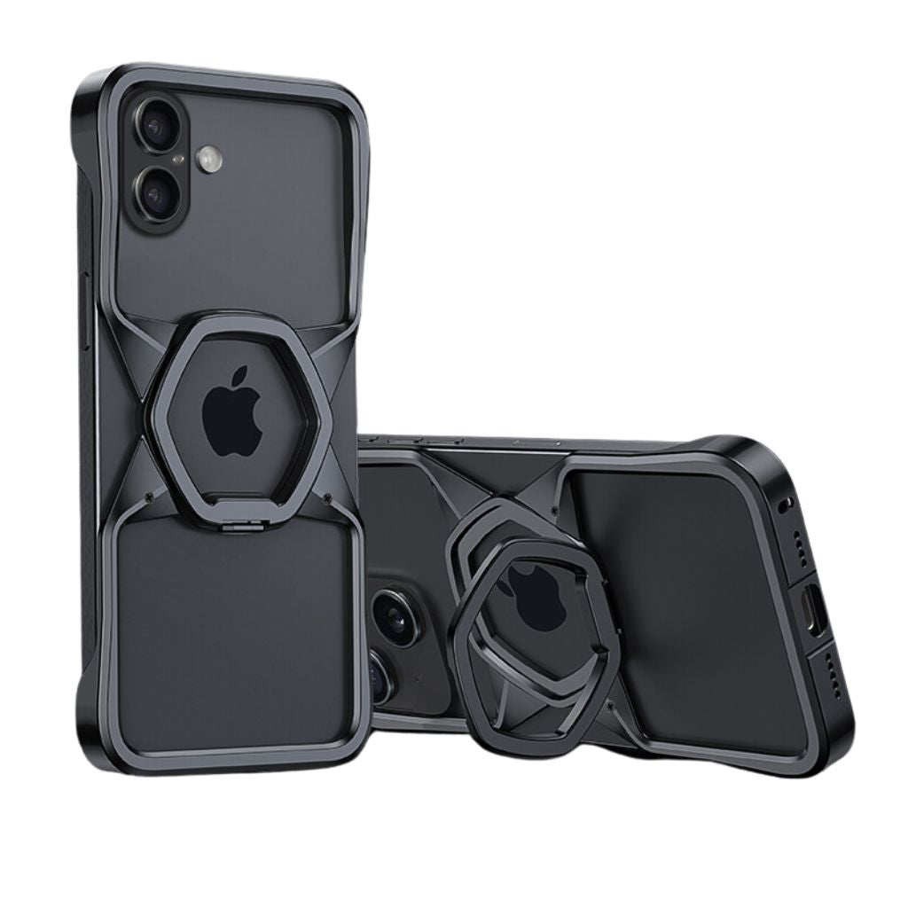 Minimal Magnetic Hexagon Case for iPhone - MoodPeach