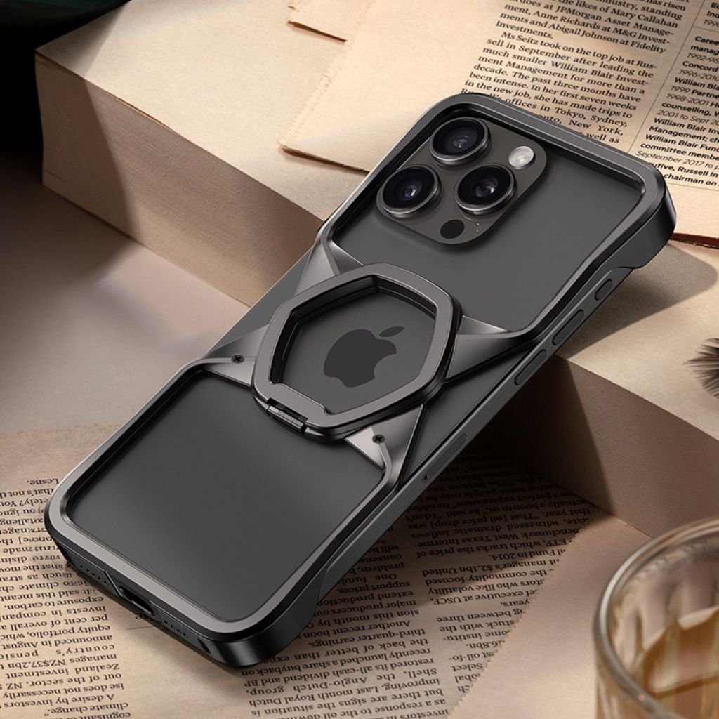 Minimal Magnetic Hexagon Case for iPhone - MoodPeach