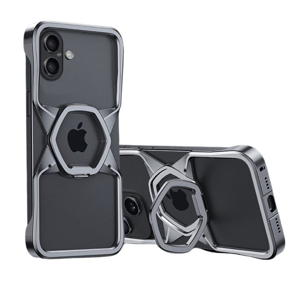 Minimal Magnetic Hexagon Case for iPhone - MoodPeach