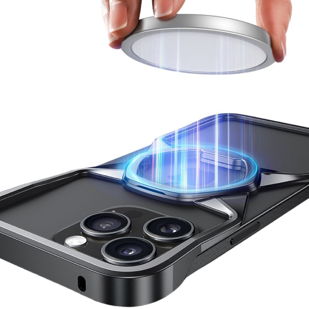 Minimal Magnetic Hexagon Case for iPhone - MoodPeach