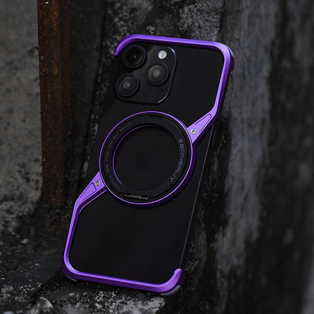 Minimal Magnetic Z Case for iPhone - MoodPeach