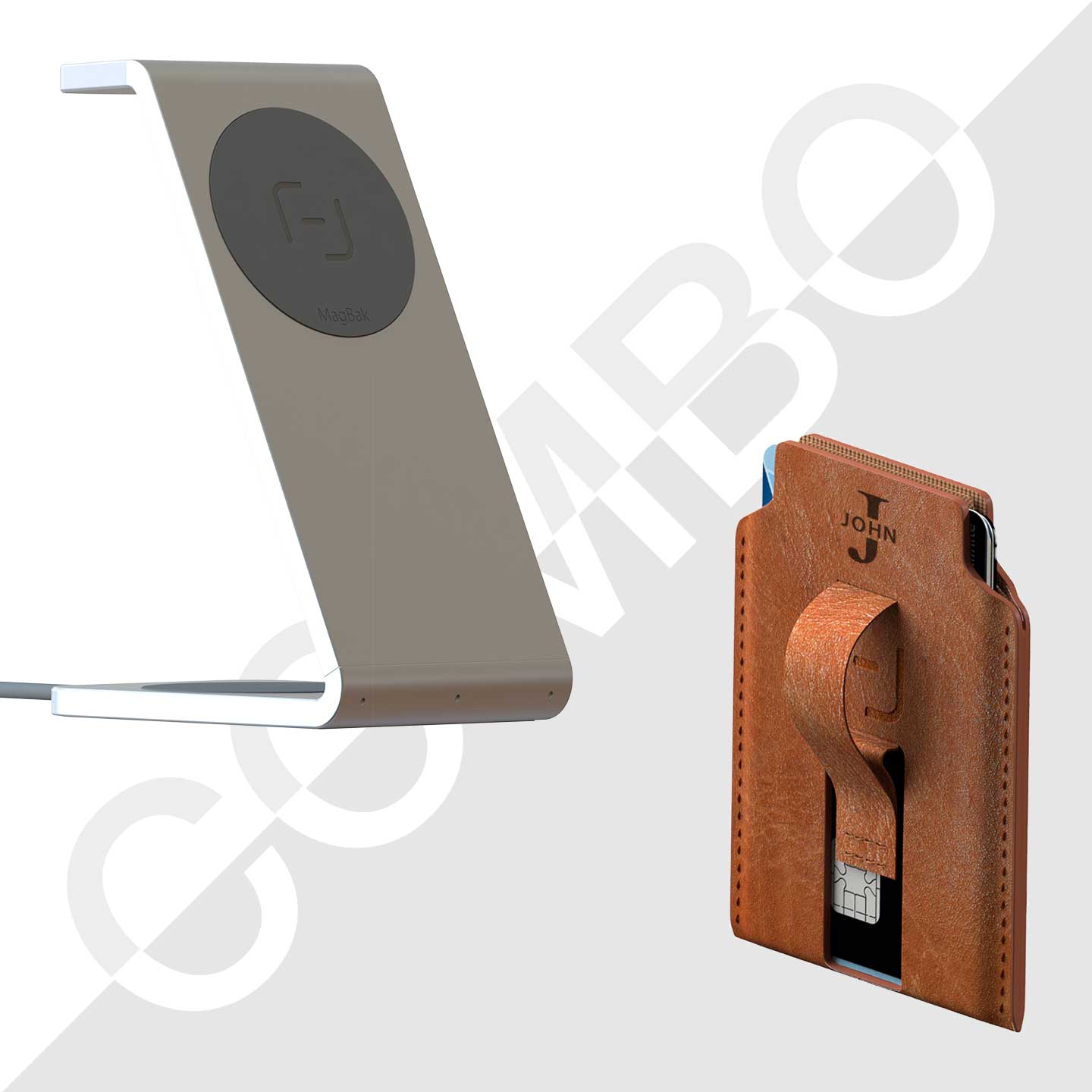 MultiCharger + Personalized Wallet Combo - MoodPeach