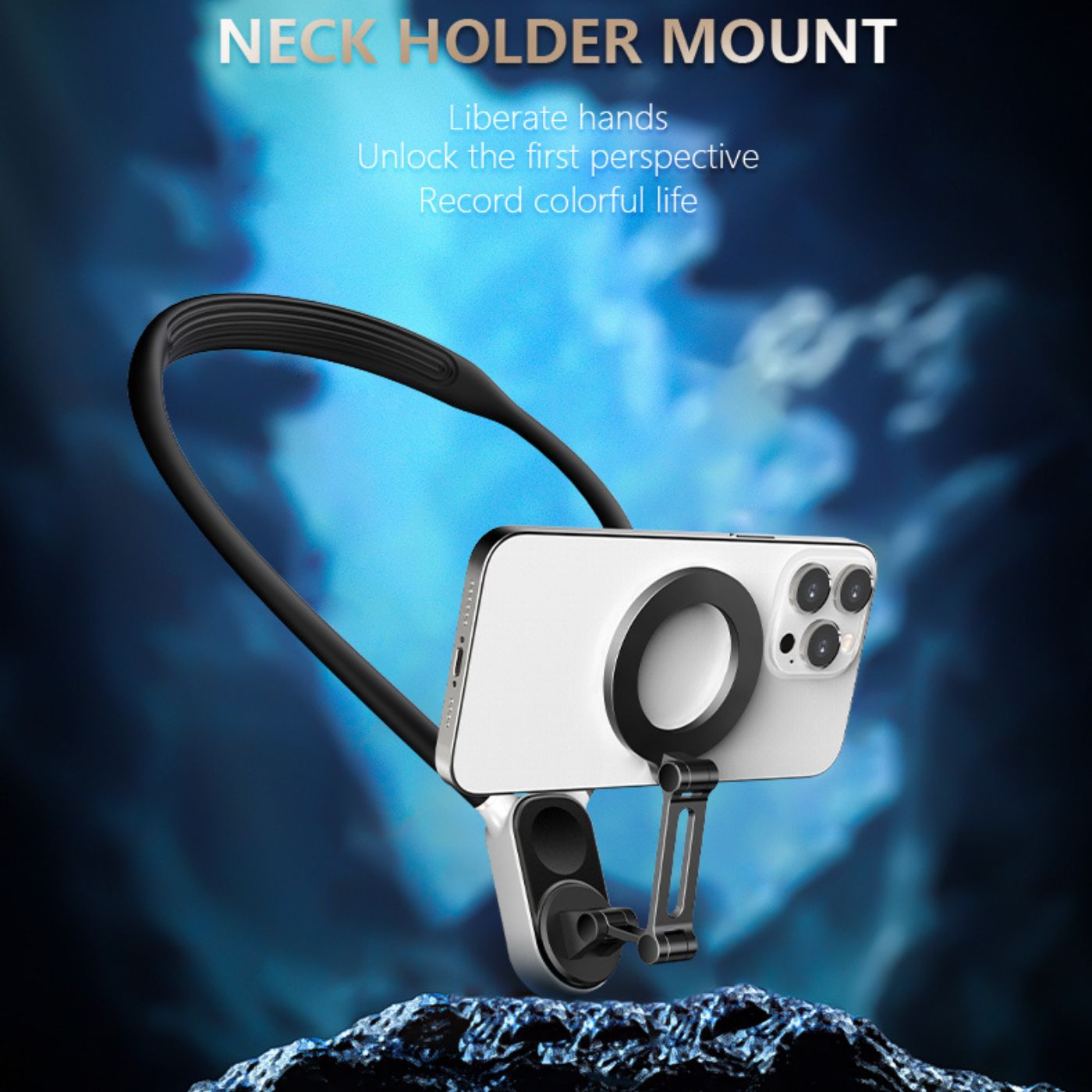 POV Magnetic Phone Holder & Neck Mount - MoodPeach