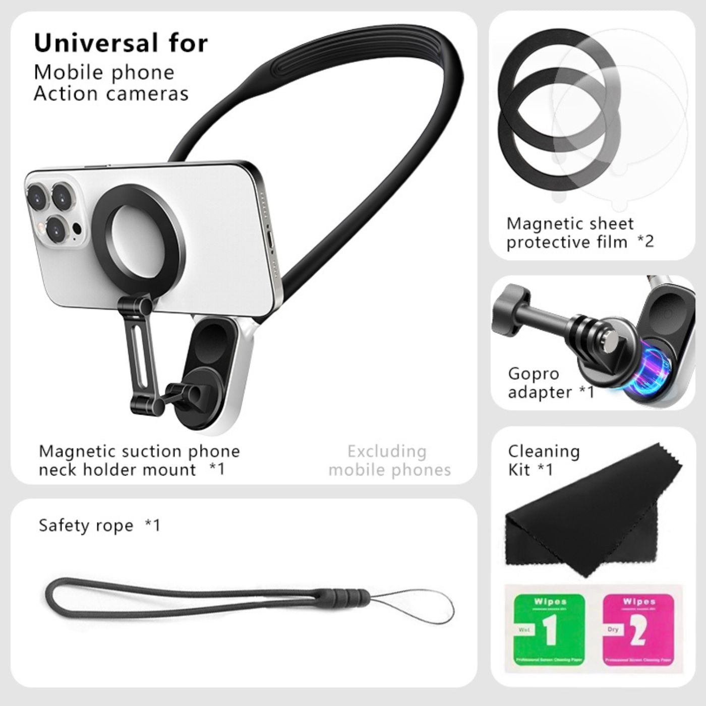 POV Magnetic Phone Holder & Neck Mount - MoodPeach