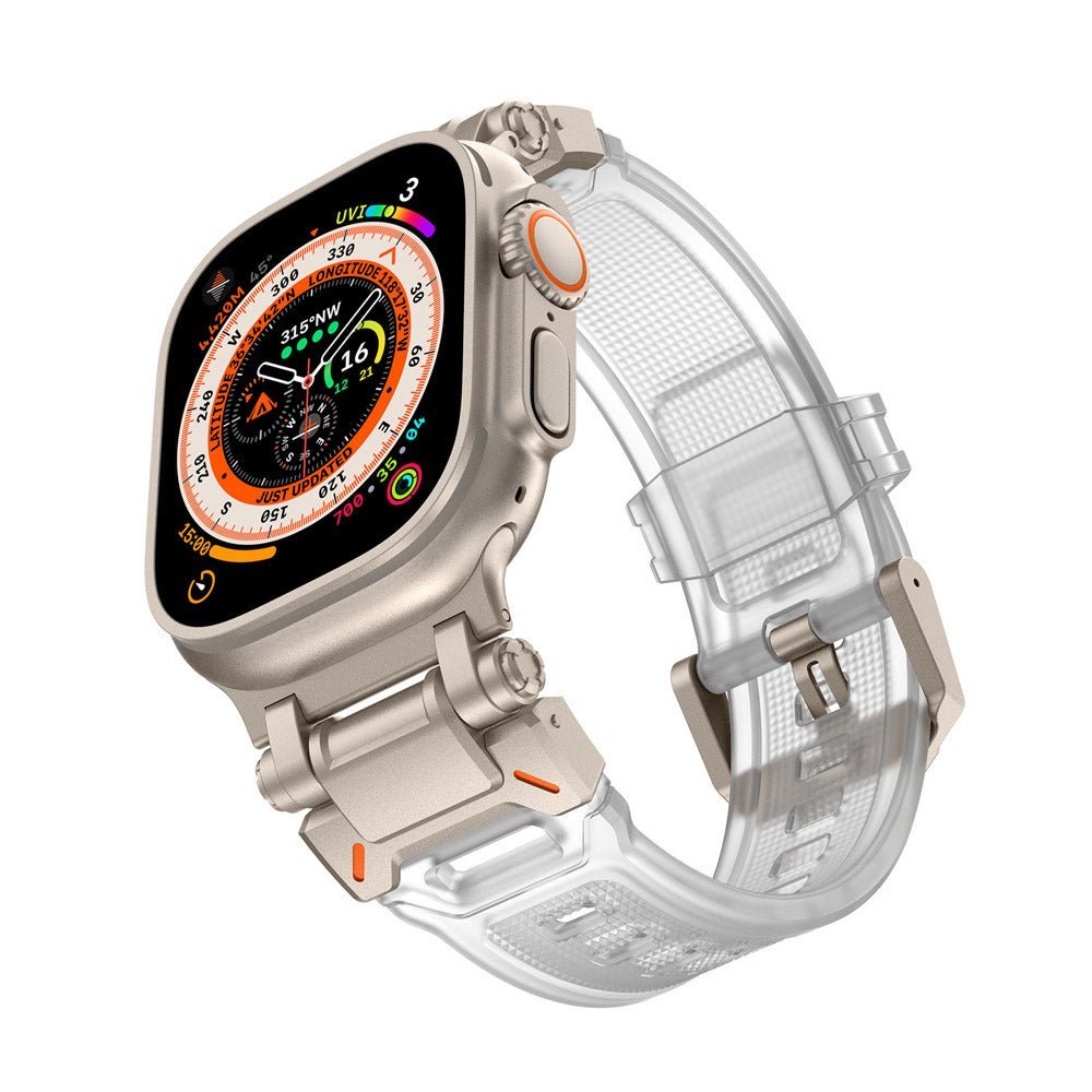 Silicone & Stainless Steel Band for Apple Watch - MoodPeach