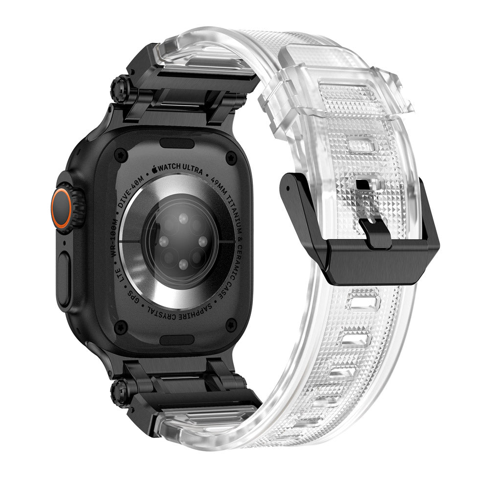 Silicone & Stainless Steel Band for Apple Watch - MoodPeach