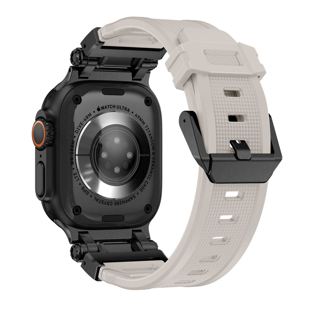 Silicone & Stainless Steel Band for Apple Watch - MoodPeach
