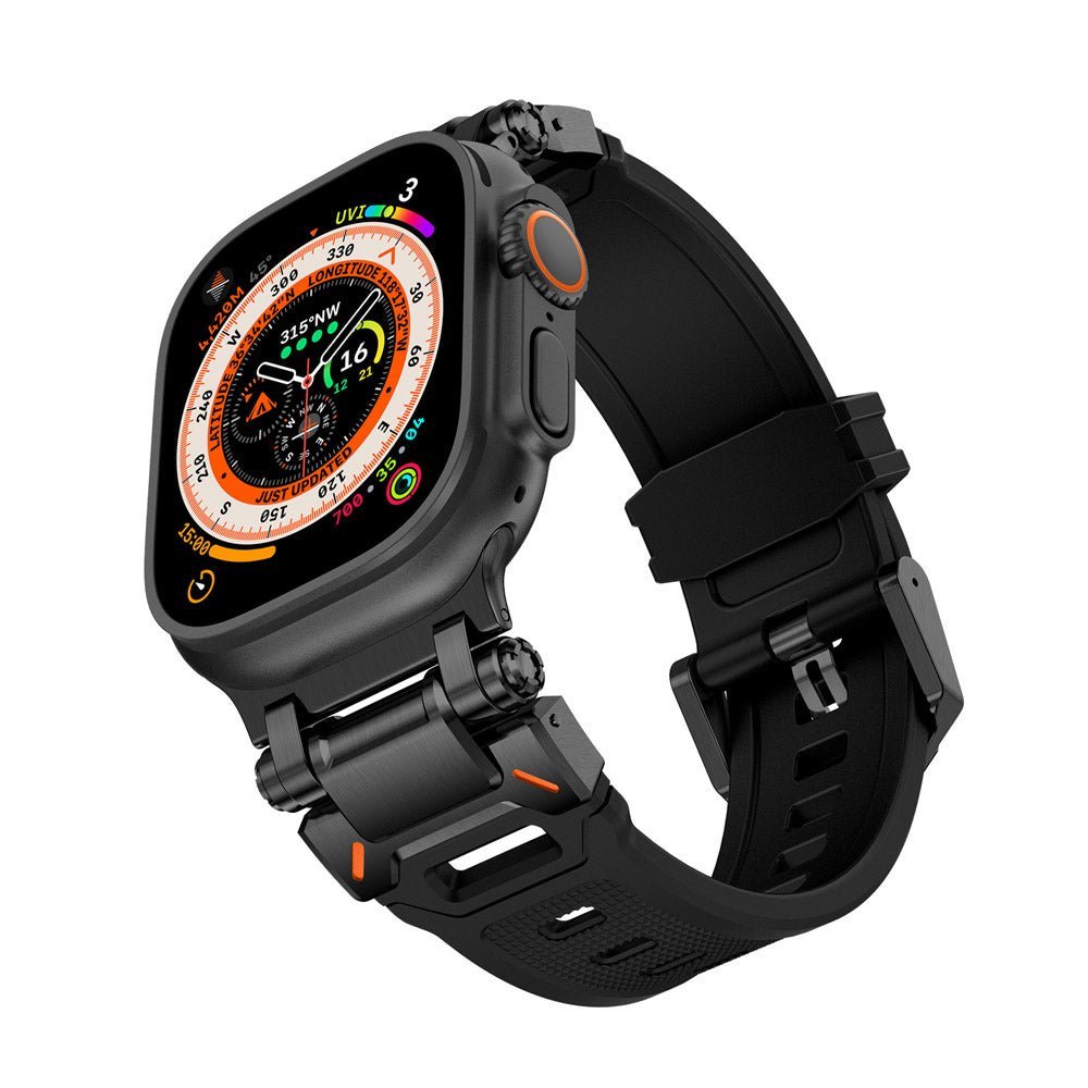 Silicone & Stainless Steel Band for Apple Watch - MoodPeach