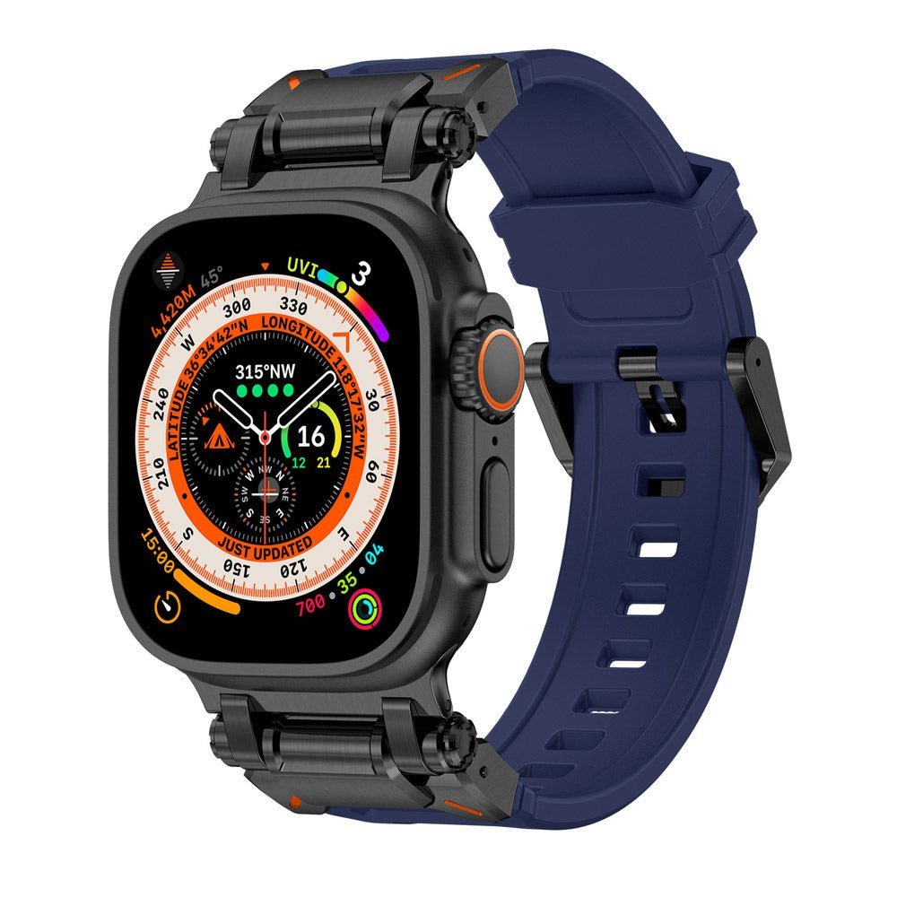 Silicone & Stainless Steel Band for Apple Watch - MoodPeach