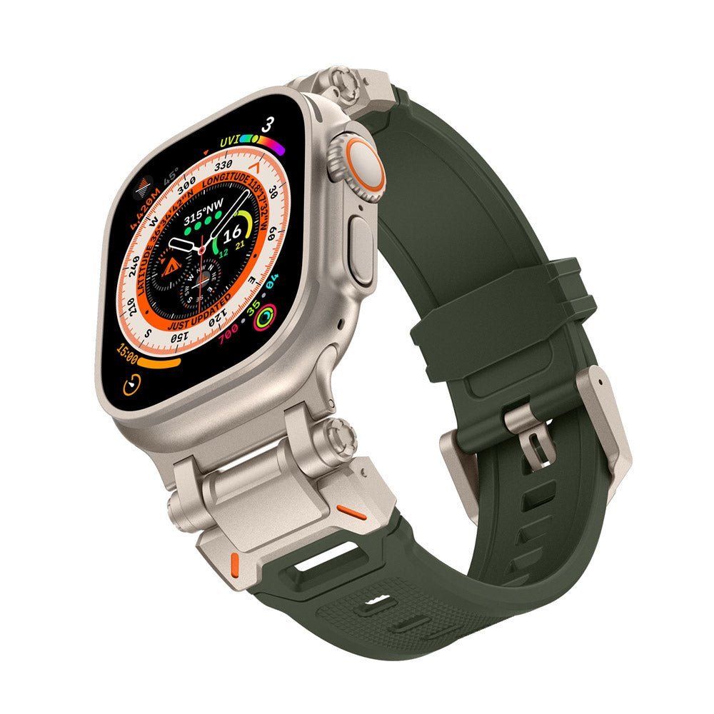 Silicone & Stainless Steel Band for Apple Watch - MoodPeach