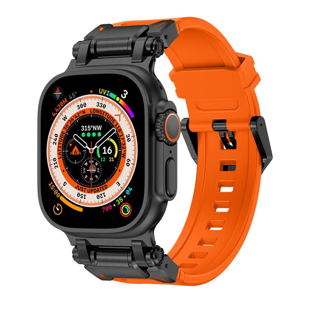 Silicone & Stainless Steel Band for Apple Watch - MoodPeach