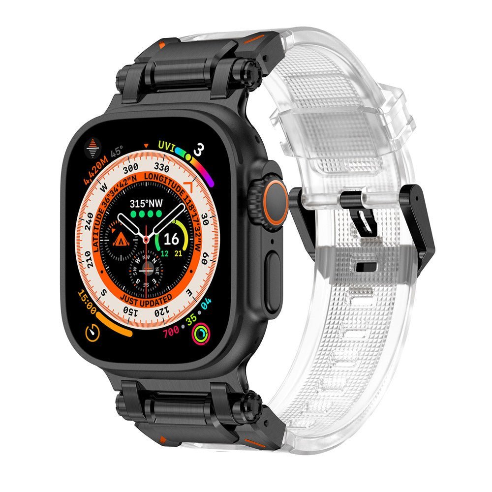Silicone & Stainless Steel Band for Apple Watch - MoodPeach