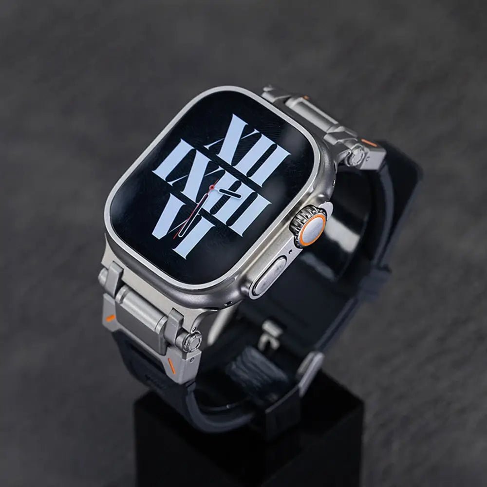 Silicone & Stainless Steel Band for Apple Watch - MoodPeach
