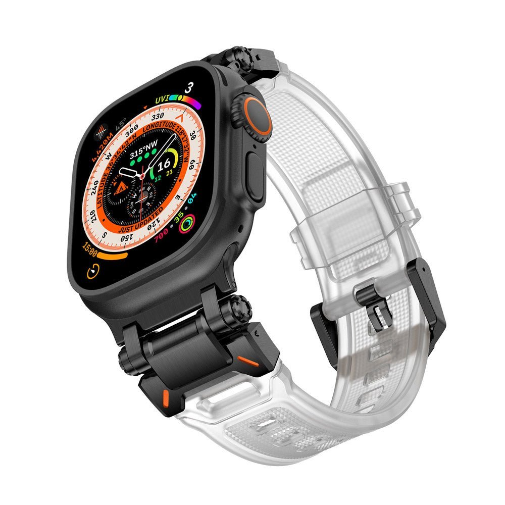 Silicone & Stainless Steel Band for Apple Watch - MoodPeach