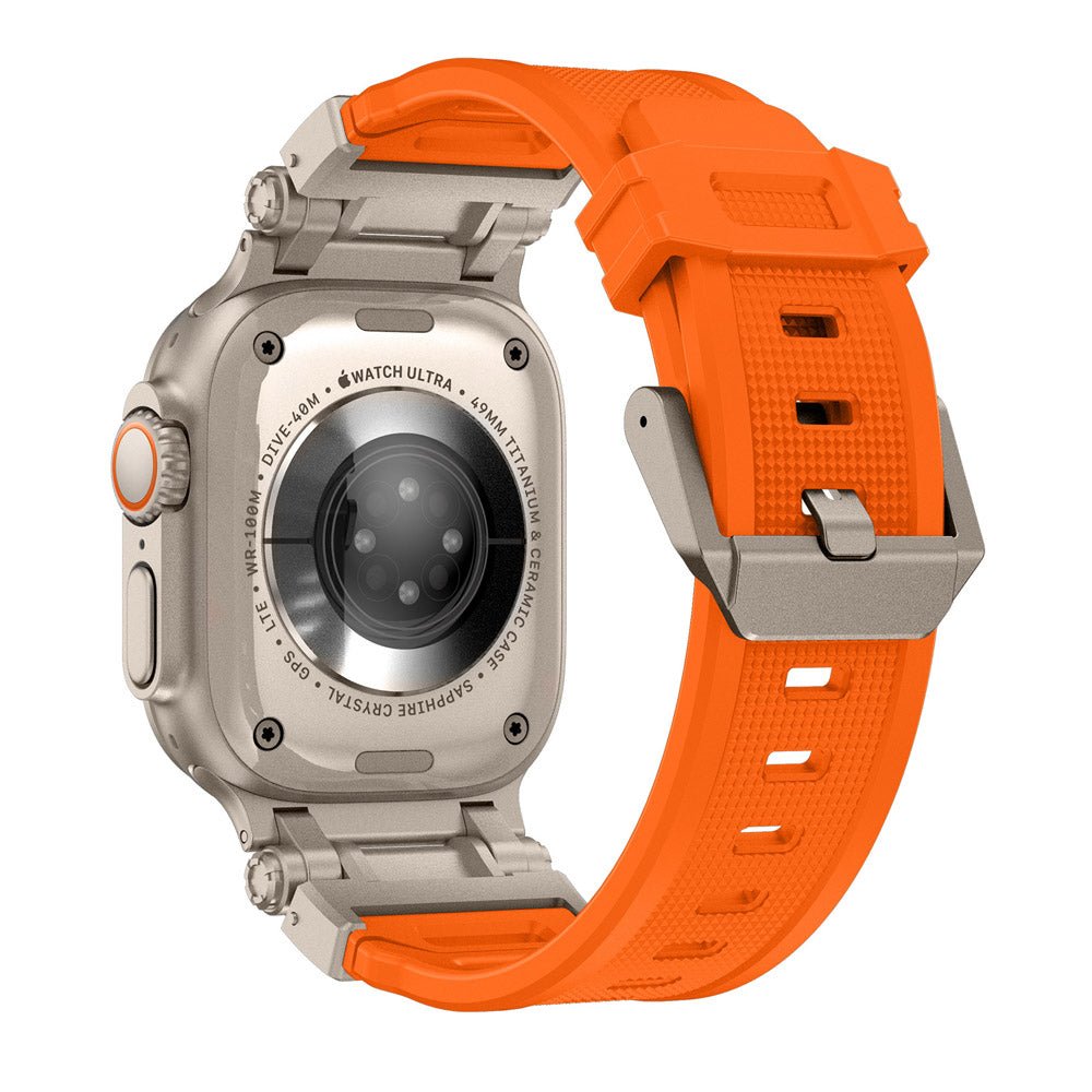 Silicone & Stainless Steel Band for Apple Watch - MoodPeach