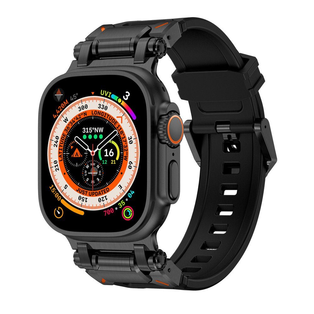 Silicone & Stainless Steel Band for Apple Watch - MoodPeach