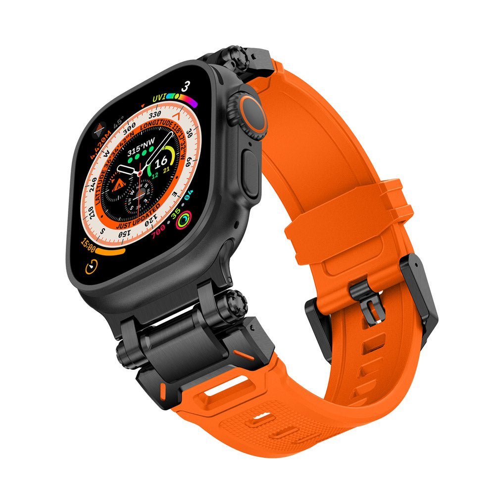 Silicone & Stainless Steel Band for Apple Watch - MoodPeach
