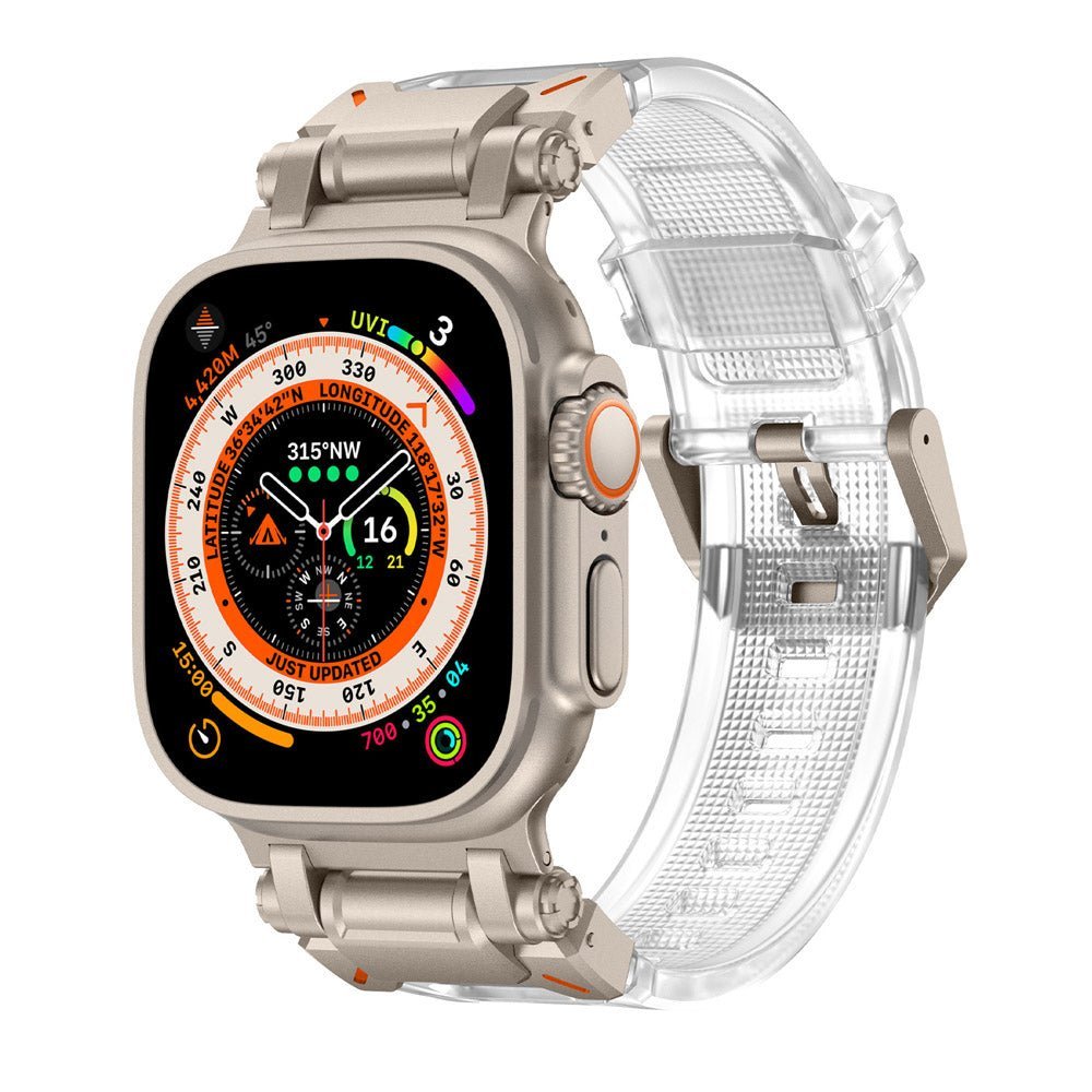 Silicone & Stainless Steel Band for Apple Watch - MoodPeach