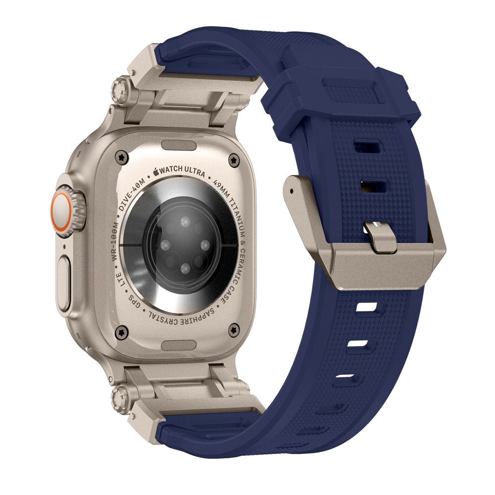 Silicone & Stainless Steel Band for Apple Watch - MoodPeach