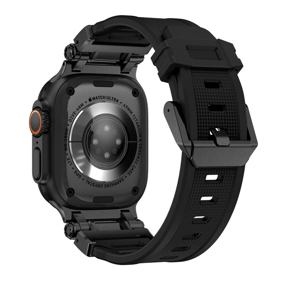 Silicone & Stainless Steel Band for Apple Watch - MoodPeach