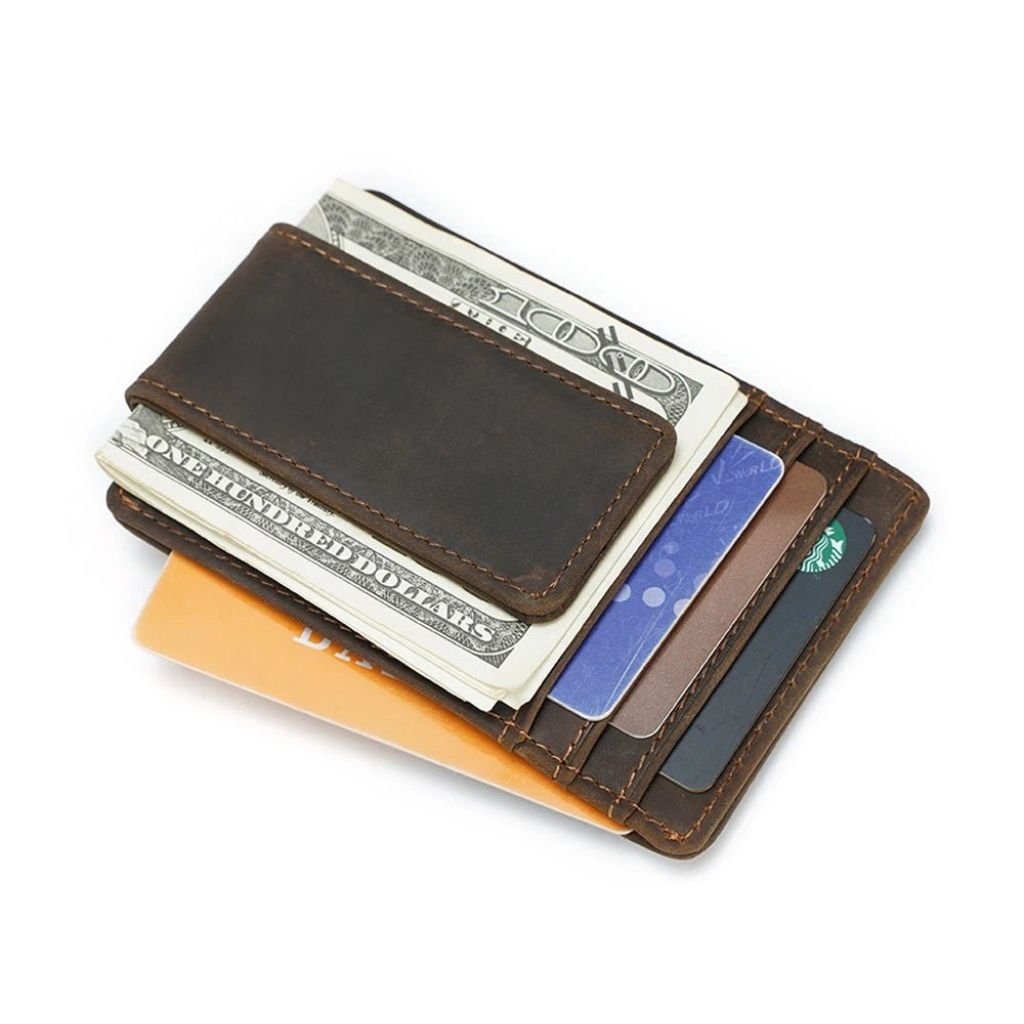 Slim AirTag Leather Wallet - MoodPeach