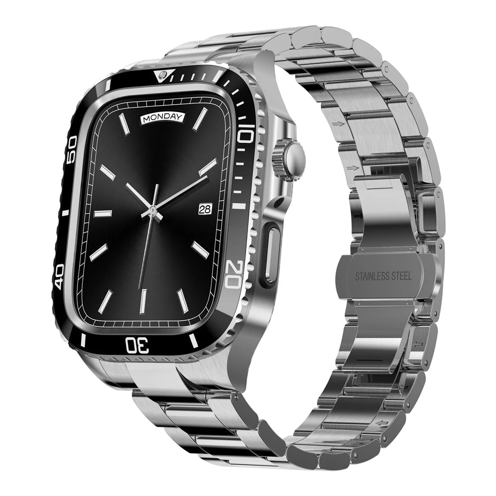 Stainless Steel Armor Case & Band for Apple Watch - MoodPeach