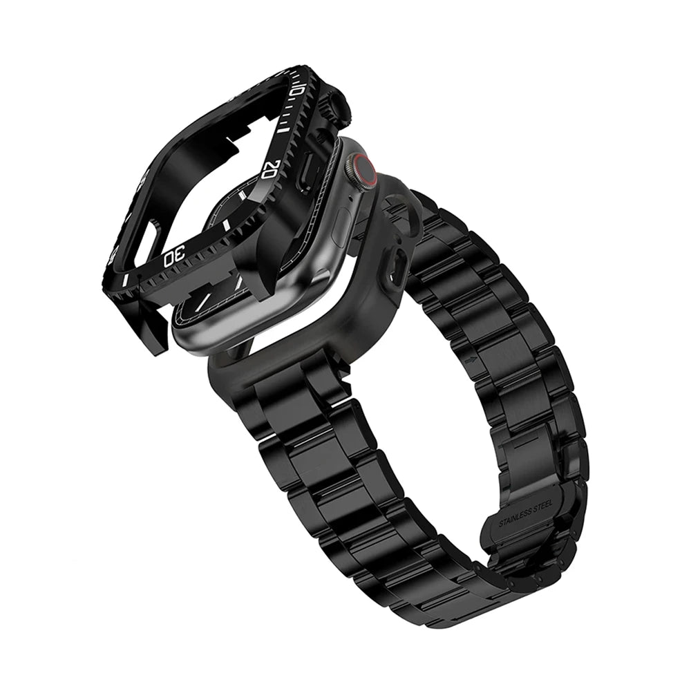 Stainless Steel Armor Case & Band for Apple Watch - MoodPeach