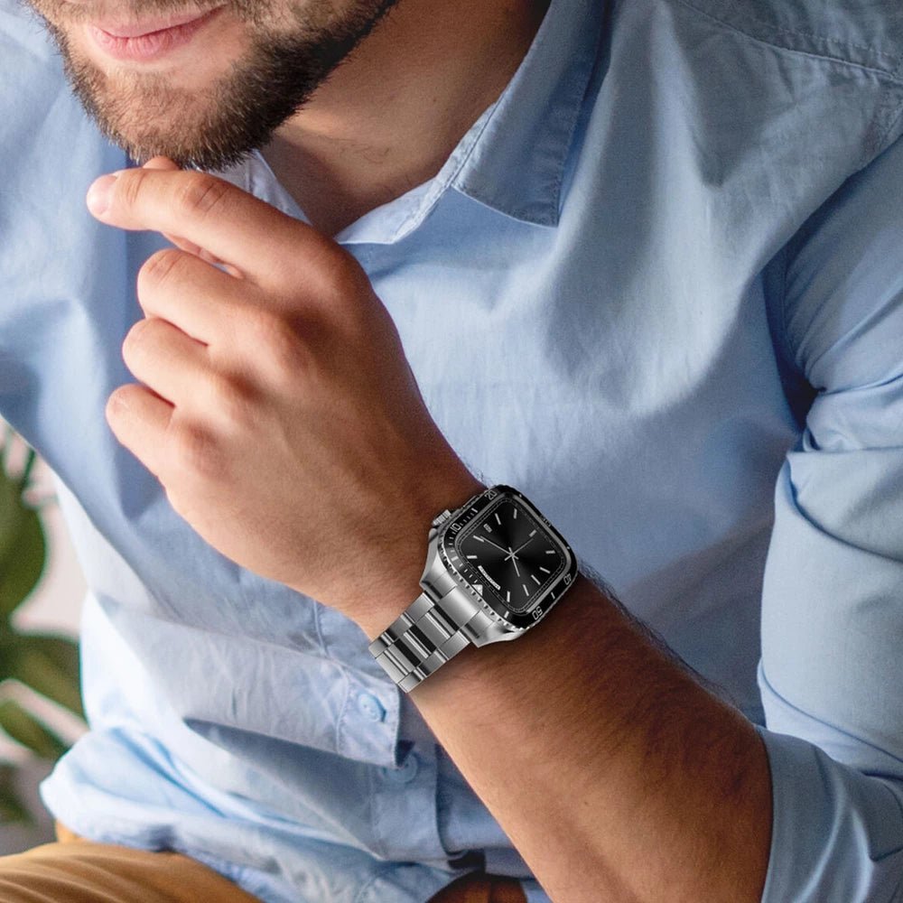 Stainless Steel Armor Case & Band for Apple Watch - MoodPeach
