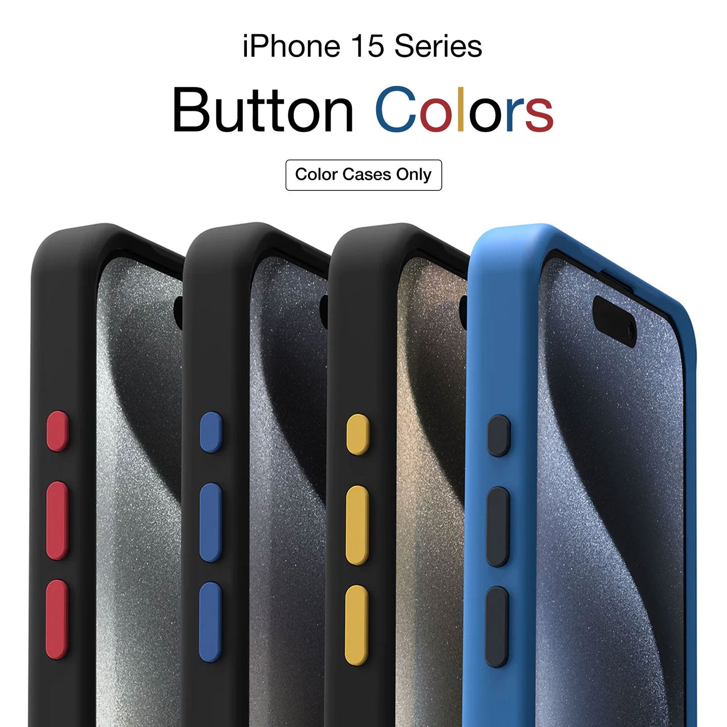 Swappable Case Buttons for iPhone 15 series | S24 Ultra | Pixel 8 series - MoodPeach