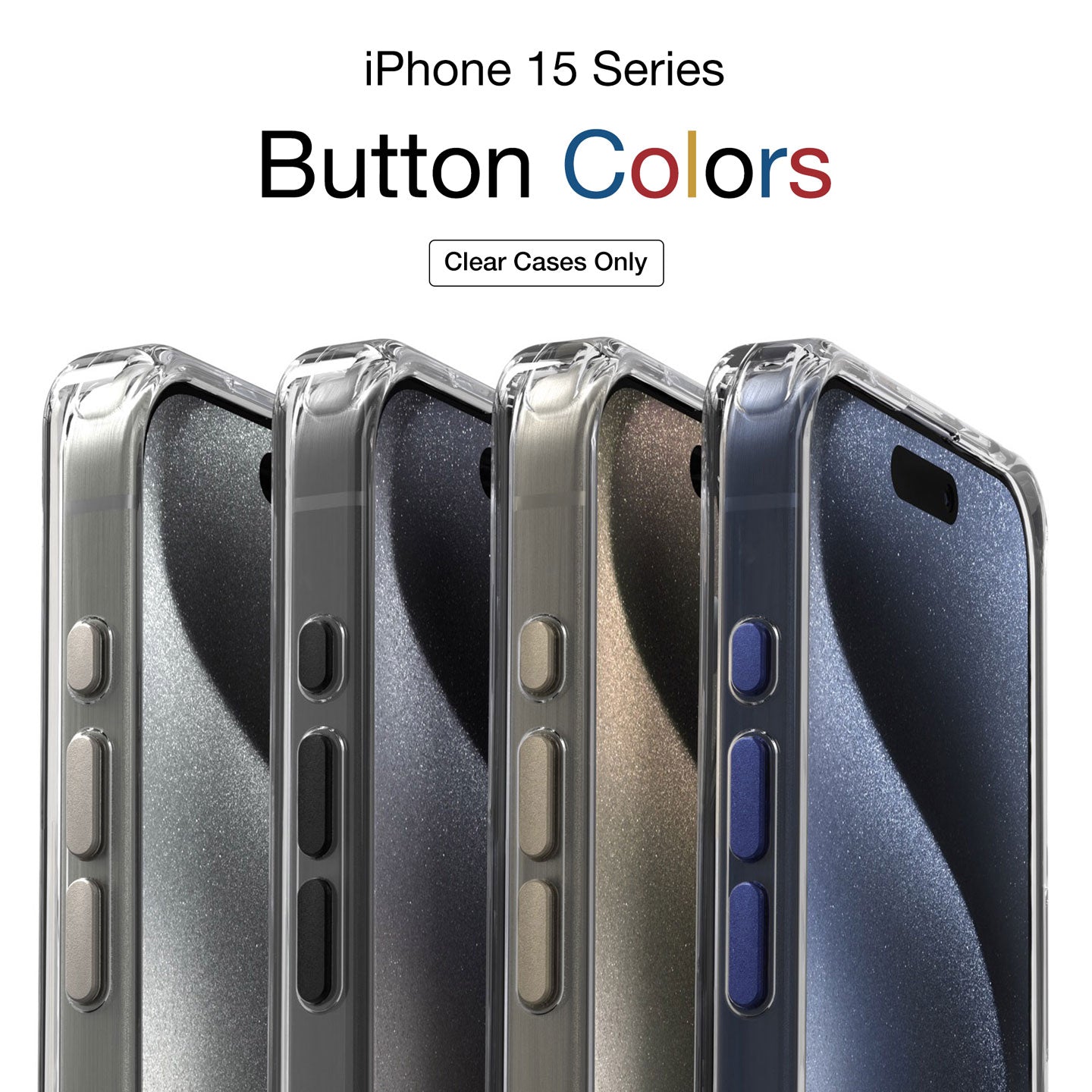 Swappable Case Buttons for iPhone 15 series | S24 Ultra | Pixel 8 series - MoodPeach