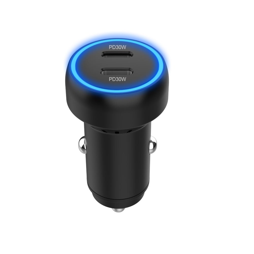 USB - C Dual Port Charger (60W) - Car Bundle - MoodPeach